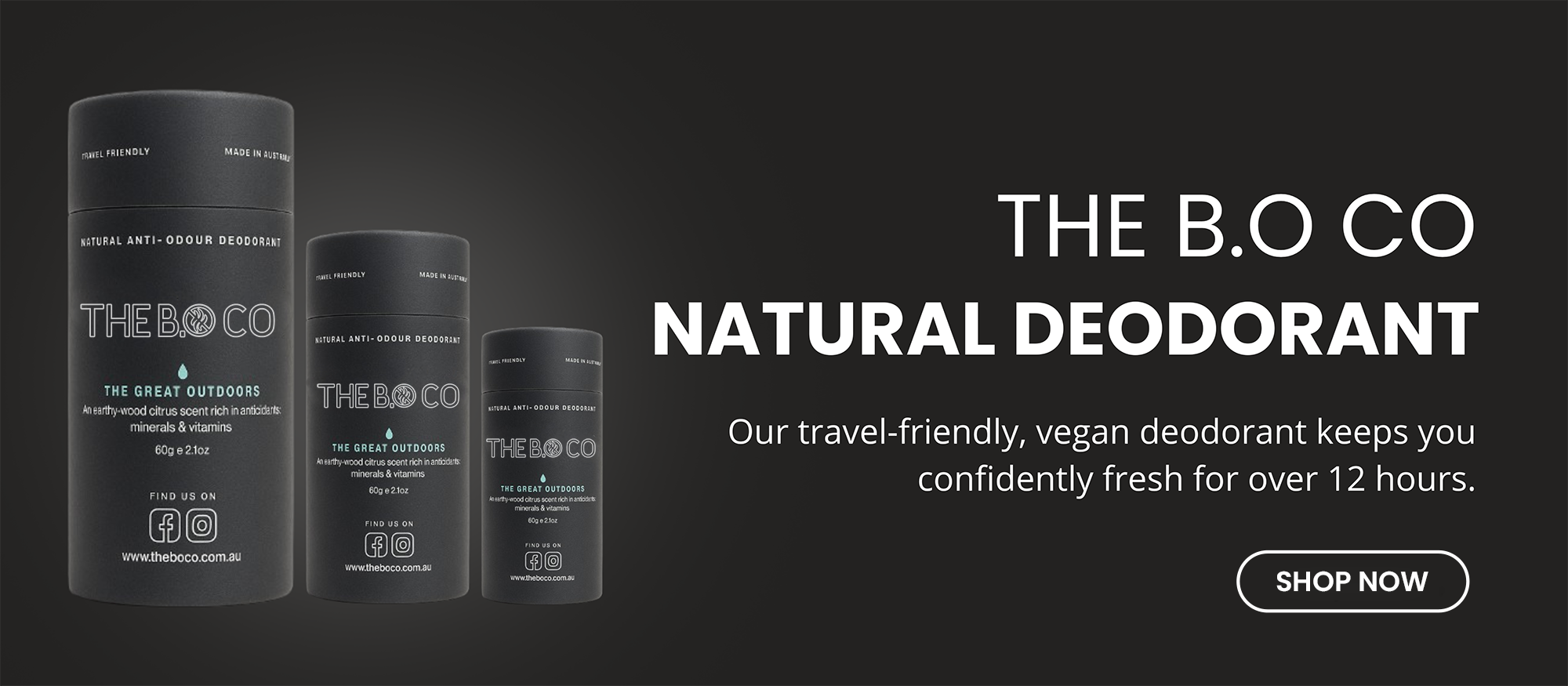The B.O CO - Natural Deodorant Banner